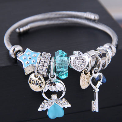 Fashion Simple Angel Doll Key Bracelet