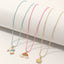 Fashion Simple Children's Rainbow Geometric Pendant Necklace Set