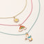 Fashion Simple Children's Rainbow Geometric Pendant Necklace Set