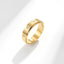 Fashion Star Zircon Stainless Steel Rotating Ring