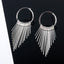 Fashion Simple Geometric Circle Multilayer Long And Short Tassel Earrings For Women
