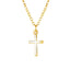 Fashion Simple Geometric Cross Gold Plated Alloy Necklace
