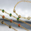 Fashion Geometric Square Zircon Emerald Stainless Steel Bracelet