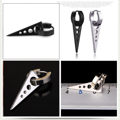 Fashion Simple Geometric Titanium Steel Ear Bone Clip Triangle Ear Clip