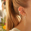 Fashion Simple Leaf Fringed Metal Earrings NHPJ147915