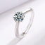 Sterling Silver Geometric Gemstone Adjustable Ring for Women