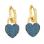 Fashion Simple Style Heart Shape Copper Plating Inlay Zircon Drop Earrings 1 Pair