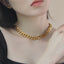 Fashion Simple Thick Female Short Clavicle Chain Titanium Steel Necklace