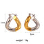 18K Gold Plated Stainless Steel Twisted Trapezoidal Hoop Earrings