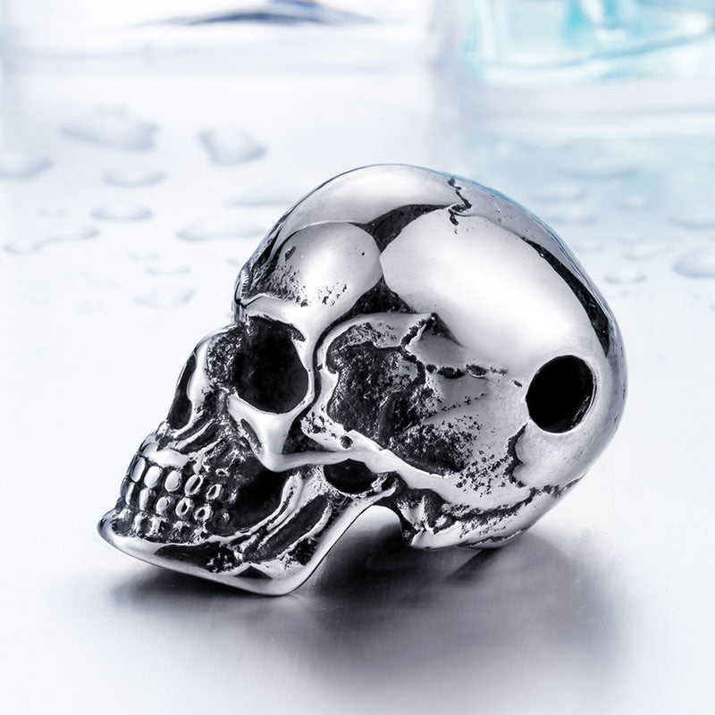 Skull Titanium Steel Pendant Necklace for Men - Punk Style Vintage Design