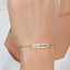 18K Gold Plated Stainless Steel Geometric Zircon Bracelet for Women