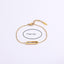 18K Gold Plated Stainless Steel Geometric Zircon Bracelet for Women