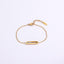 18K Gold Plated Stainless Steel Geometric Zircon Bracelet for Women