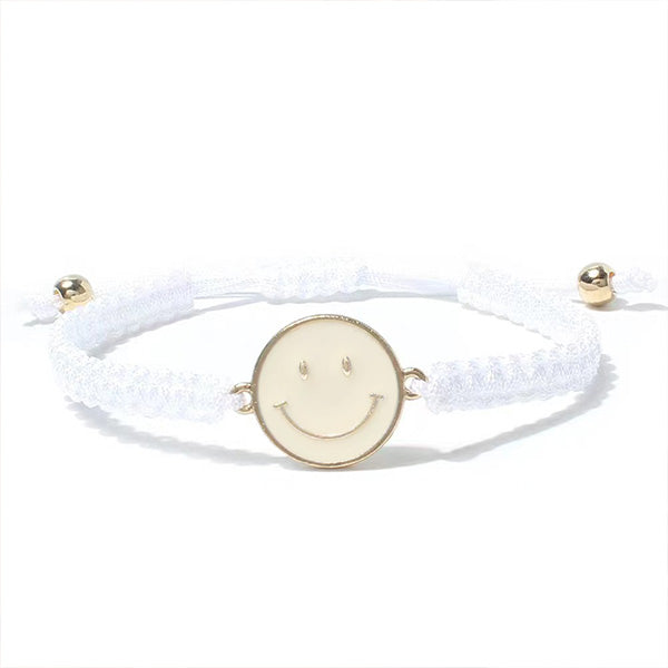 Fashion Multicolor Smiley Face Adjustable Copper Bracelet
