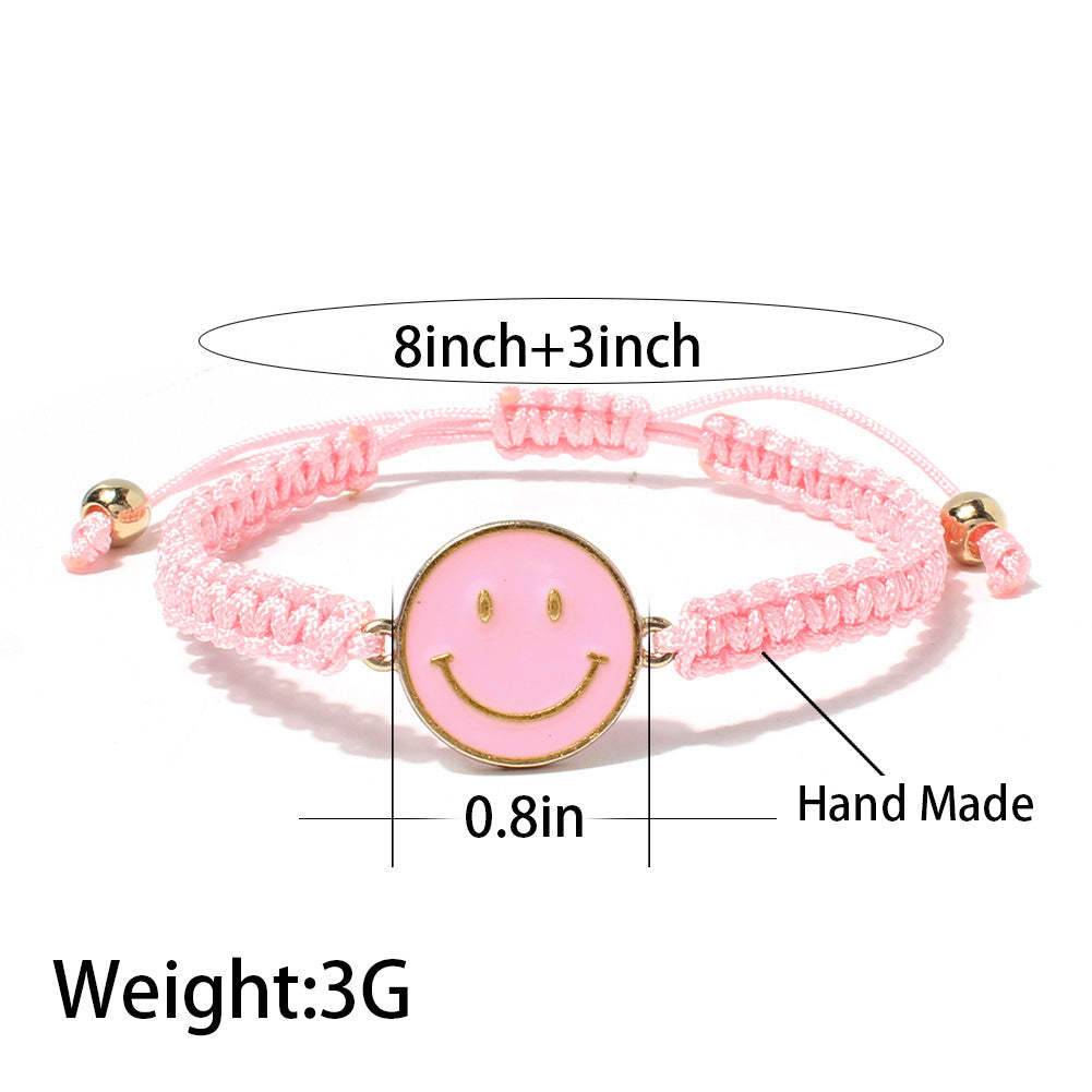 Fashion Multicolor Smiley Face Adjustable Copper Bracelet