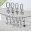Fashion Butterfly Zircon Brass Drop Earrings with Heart Design