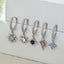 Fashion Butterfly Zircon Brass Drop Earrings with Heart Design
