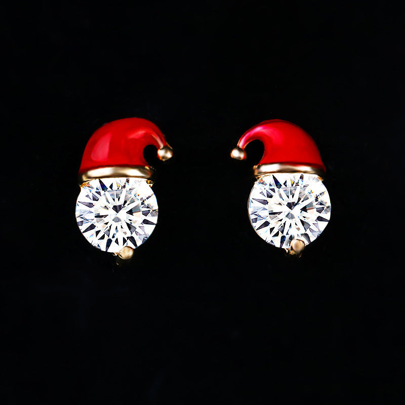 Fashion Snowman and Reindeer Christmas Element Alloy Rhinestone Women's Earrings