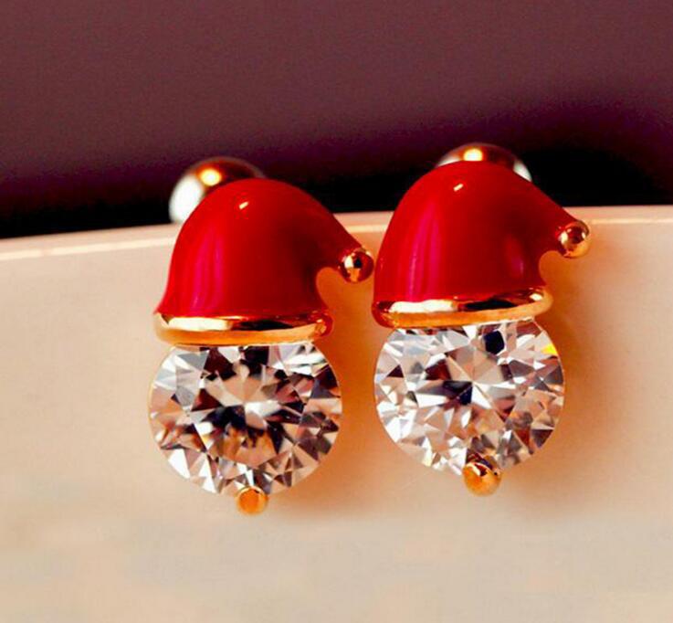 Fashion Snowman and Reindeer Christmas Element Alloy Rhinestone Women's Earrings