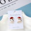 Fashion Snowman and Reindeer Christmas Element Alloy Rhinestone Women's Earrings