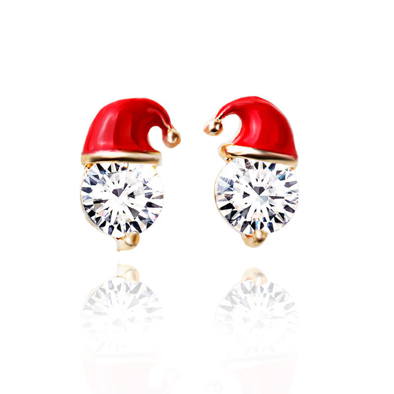 Fashion Snowman and Reindeer Christmas Element Alloy Rhinestone Women's Earrings