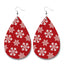 Fashion Snowman Snowflake Elk Pu Leather Iron Christmas Women'S Drop Earrings 1 Pair