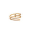 Fashion Copper Plated Zircon Inlay Statement Ring