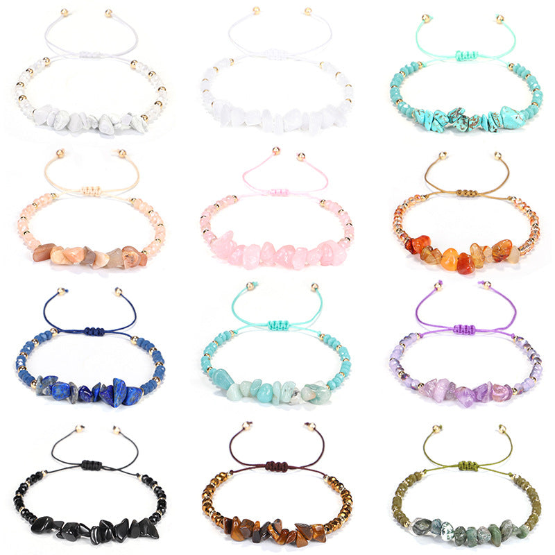 Fashion Solid Color Natural Stone Beaded Women'S Bracelets 1 Piece