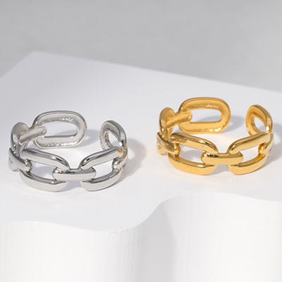 Fashion Minimalist Stainless Steel Open Ring for Couples