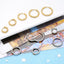 Fashion Solid Color Stainless Steel Hoop Earrings with Bead Accent
