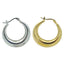 Geometric Polished Gold Plated Stainless Steel Drop Earrings