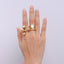 Geometric Star Titanium Steel Ring - 18K Gold Plated Statement Jewelry