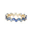 Fashion Square Copper Plating Inlay Artificial Diamond Rings 1 Piece