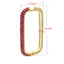 Fashion Square Copper Plated Rhinestone Hoop Earrings