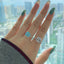 Elegant Square Zircon Inlay S925 Sterling Silver Women's Ring