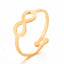 Fashion Stainless Steel Number 8 Open Ring Set
