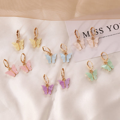 Fashion Style Multicolor Butterfly Earrings