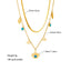 Fashion Sun Eye Titanium Steel Plating Inlay Turquoise Layered Necklaces 1 Piece