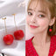 Fashion Sweet Cherry Fruit Synthetic Resin Alloy Fruit Resin Women'S Earrings 1 Pair