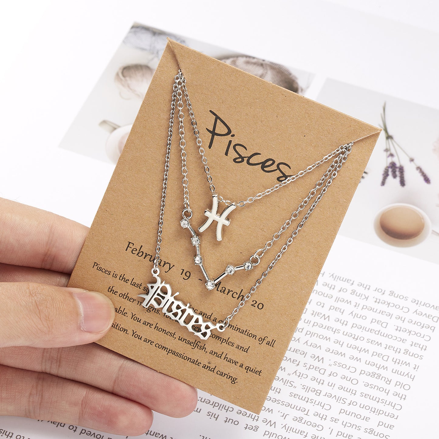 Starry Sky Zodiac Constellation Pendant Necklace