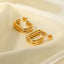 Geometric U-Shape 18k Gold Plated Stainless Steel Hoop Earrings