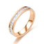Titanium Steel Zircon Inlay Couple Rings - Forever Love Engagement Band