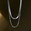 Fashion U Shape Titanium Steel Plating Layered Necklaces 1 Piece
