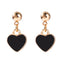 Fashion Valentine's Day Alloy Drip Oil Heart Shaped Earrings Wholesale