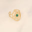 Fashion Geometric Turquoise Stainless Steel Open Ring