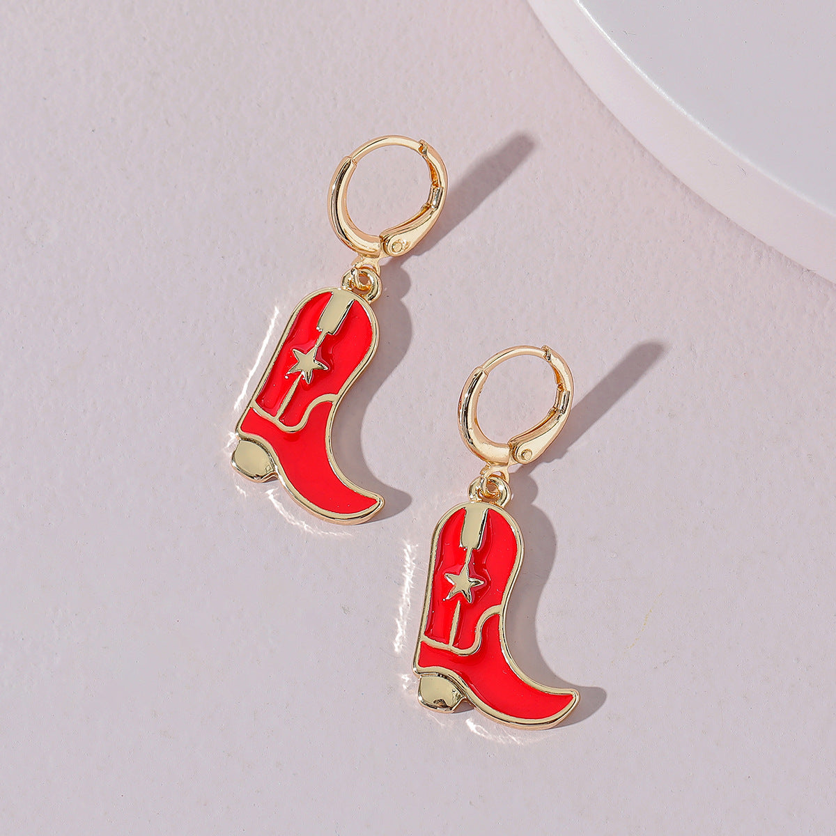 Western Cowboy Girl Drip Boot Earrings - Fashion Jewelry