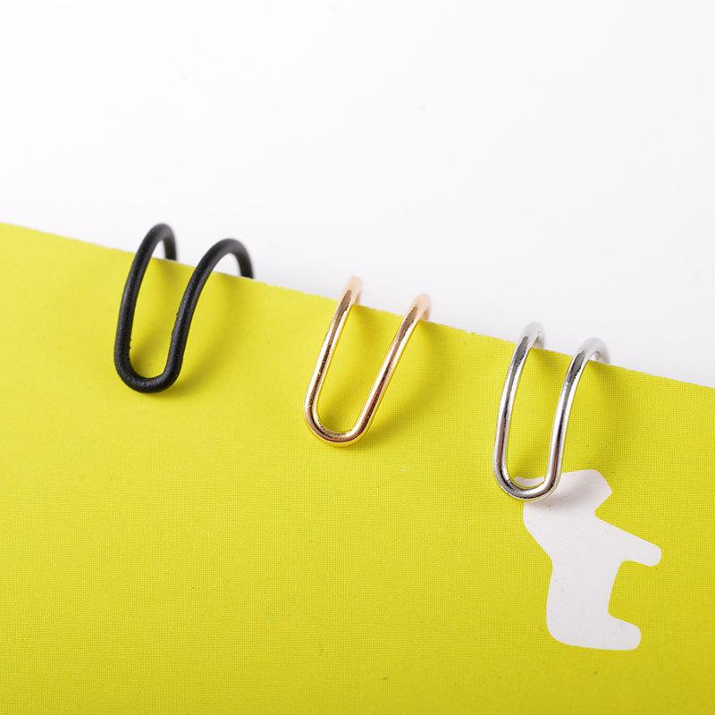 Fashion Women C-shaped Double Hoop Ear Cuff Clip Earrings Alloy