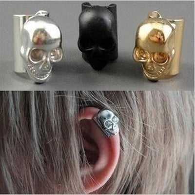 Fashion Women Hollow Skull Ear Cuff Clip Earrings Alloy Alloy NHDP136157