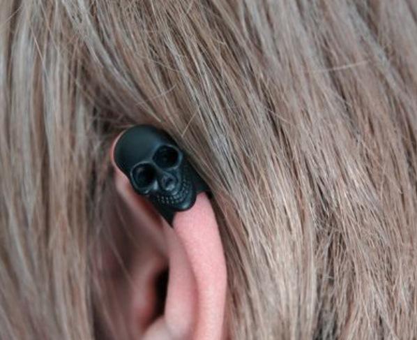 Fashion Punk Hollow Skull Ear Cuff Clip Earrings