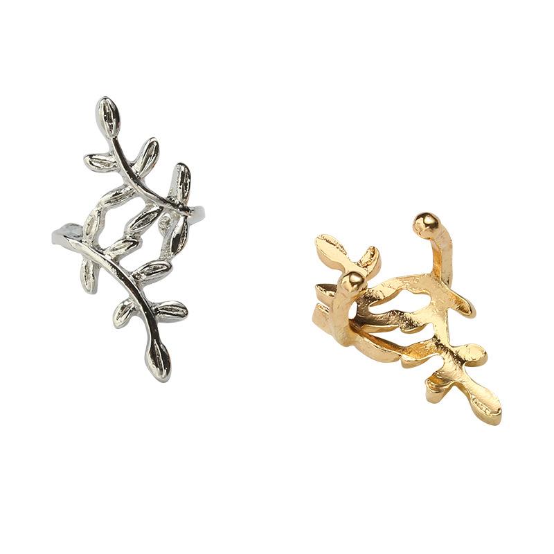 Fashion Leaf Design Ear Cuff Clip Earrings for Women and Men